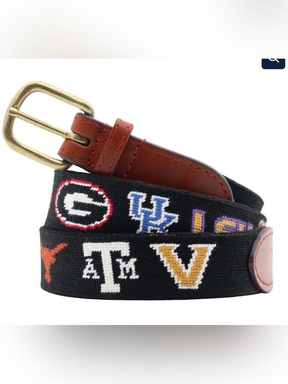Smathers & Branson SEC needlepoint belt